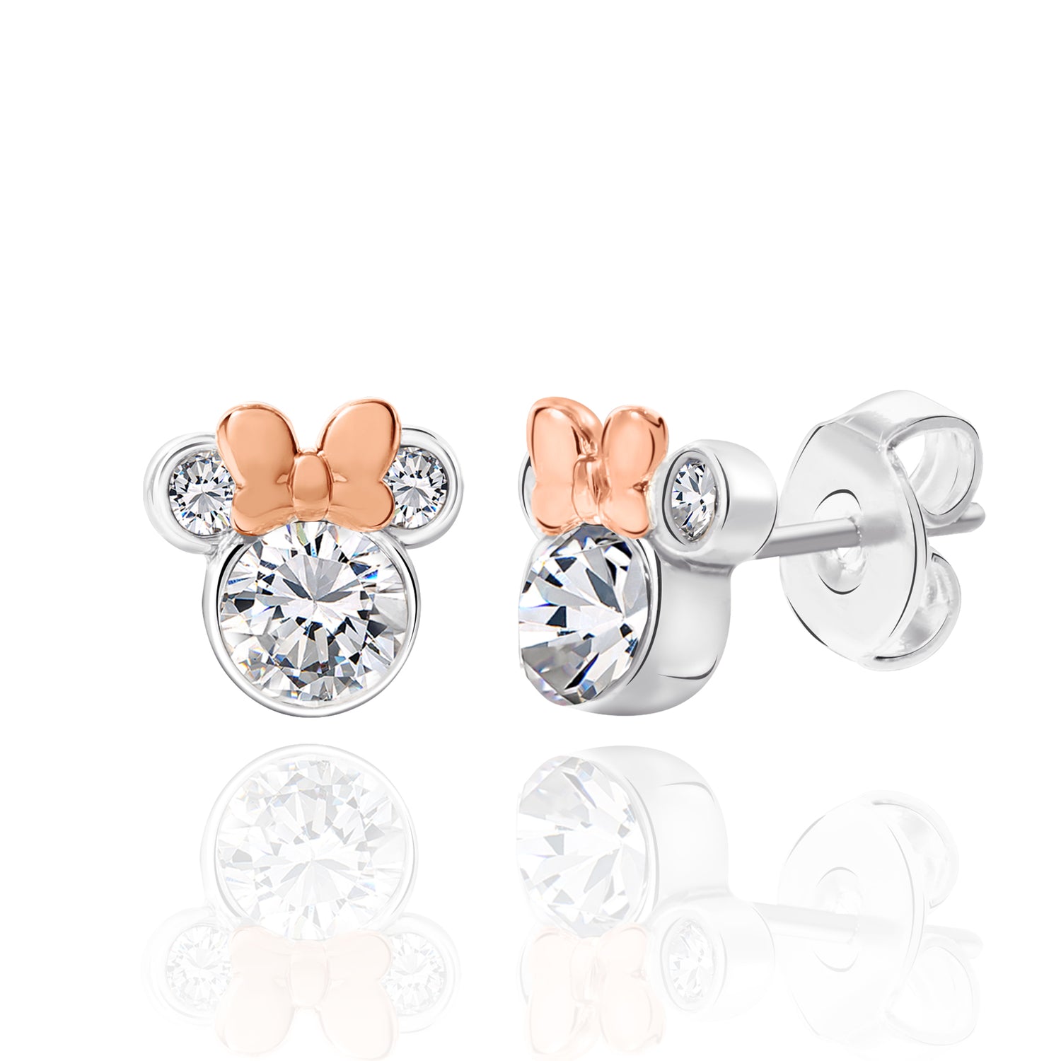 Jewelry: Lobe earrings Disney Mickey Mouse Minnie pink bow 925 Silver  E905119TL